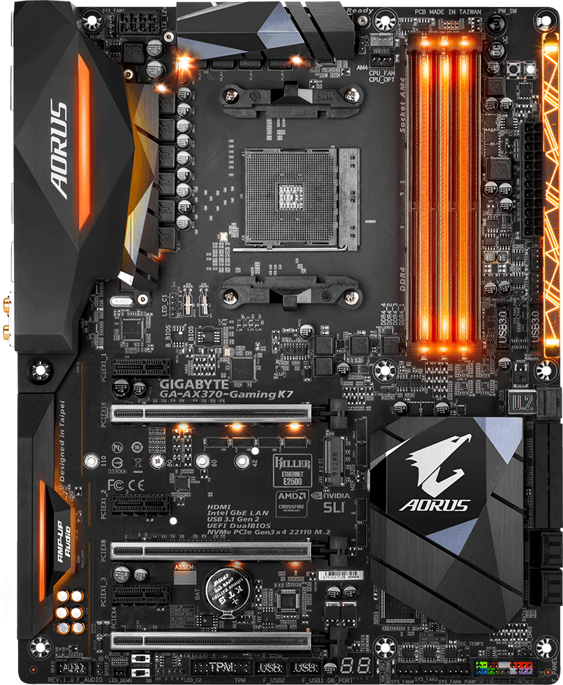 Gigabyte GA AX370 Gaming K7 Motherboard Specifications On MotherboardDB